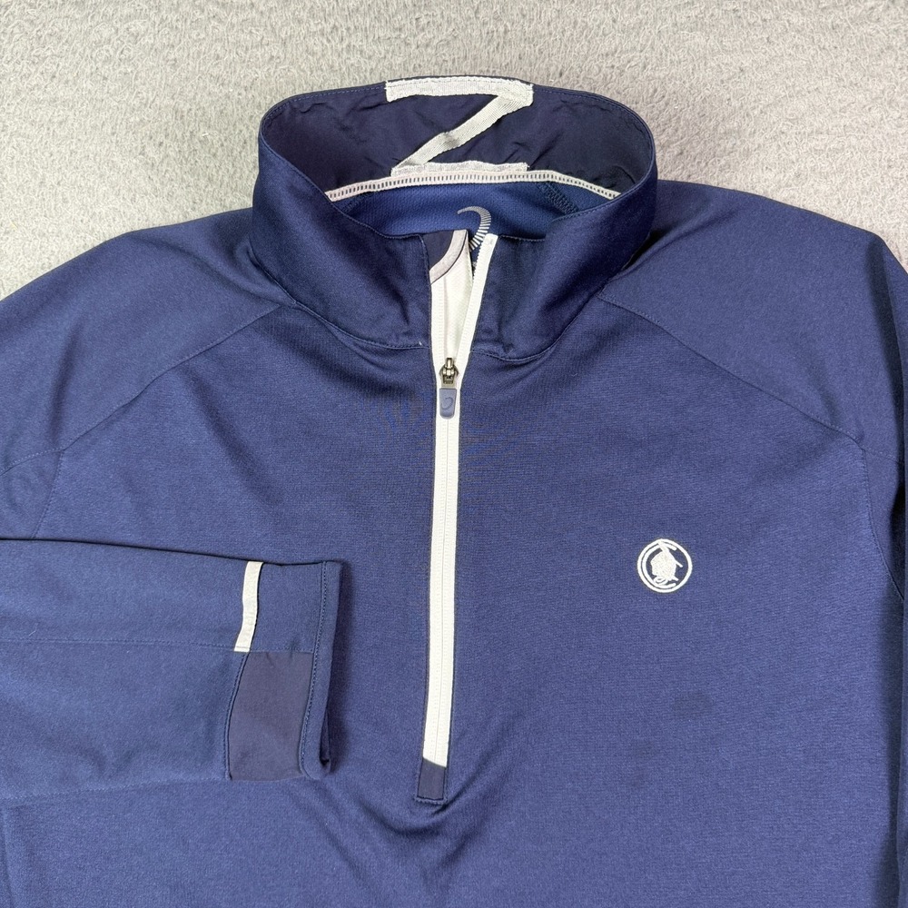 Zero Restriction Z425 1/4 Zip Pullover Mens L Navy Blue Performance Golf